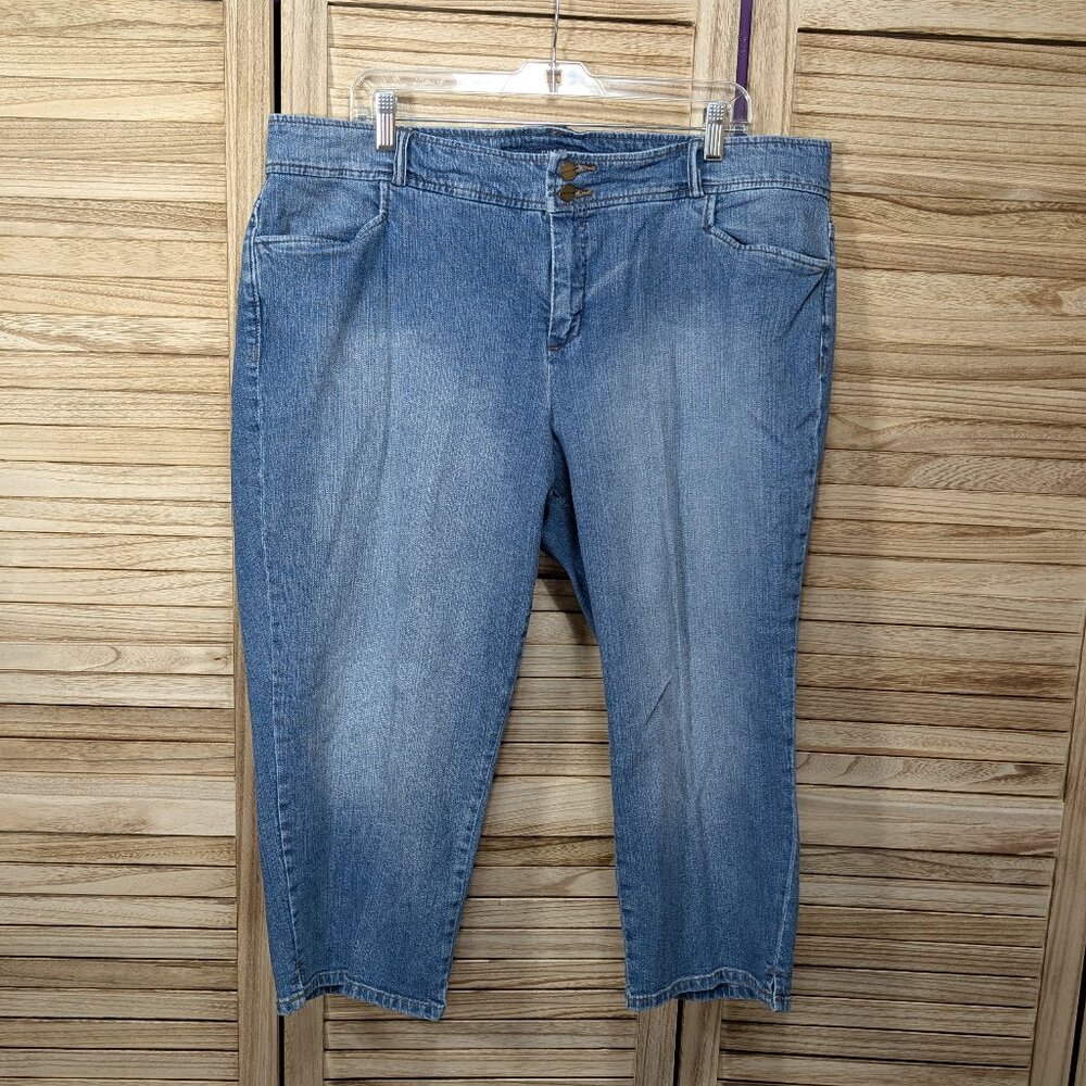 Chaps Capri Jeans Pants Size 18W - Picture 2 of 15